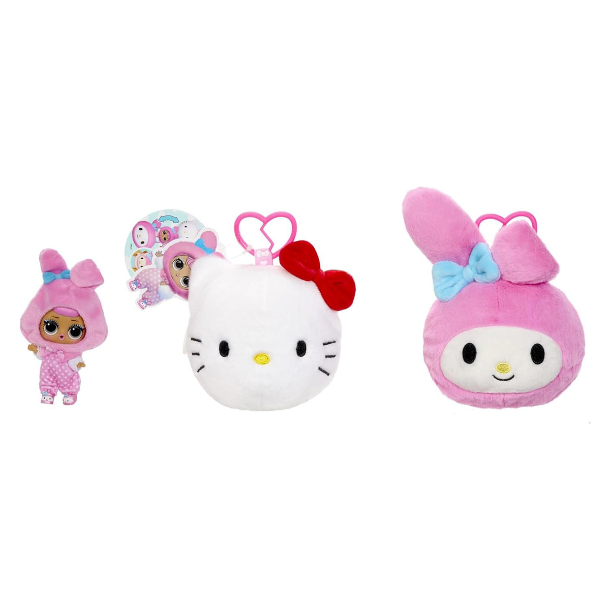 L.O.L. Surprise! Loves Hello Kitty Reversible Plush Surprise - 41 cm Large Plush Figures by Sanrio with Matching L.O.L. Tot, 5 Surprises + Keyring to Take Away, from 4 Years