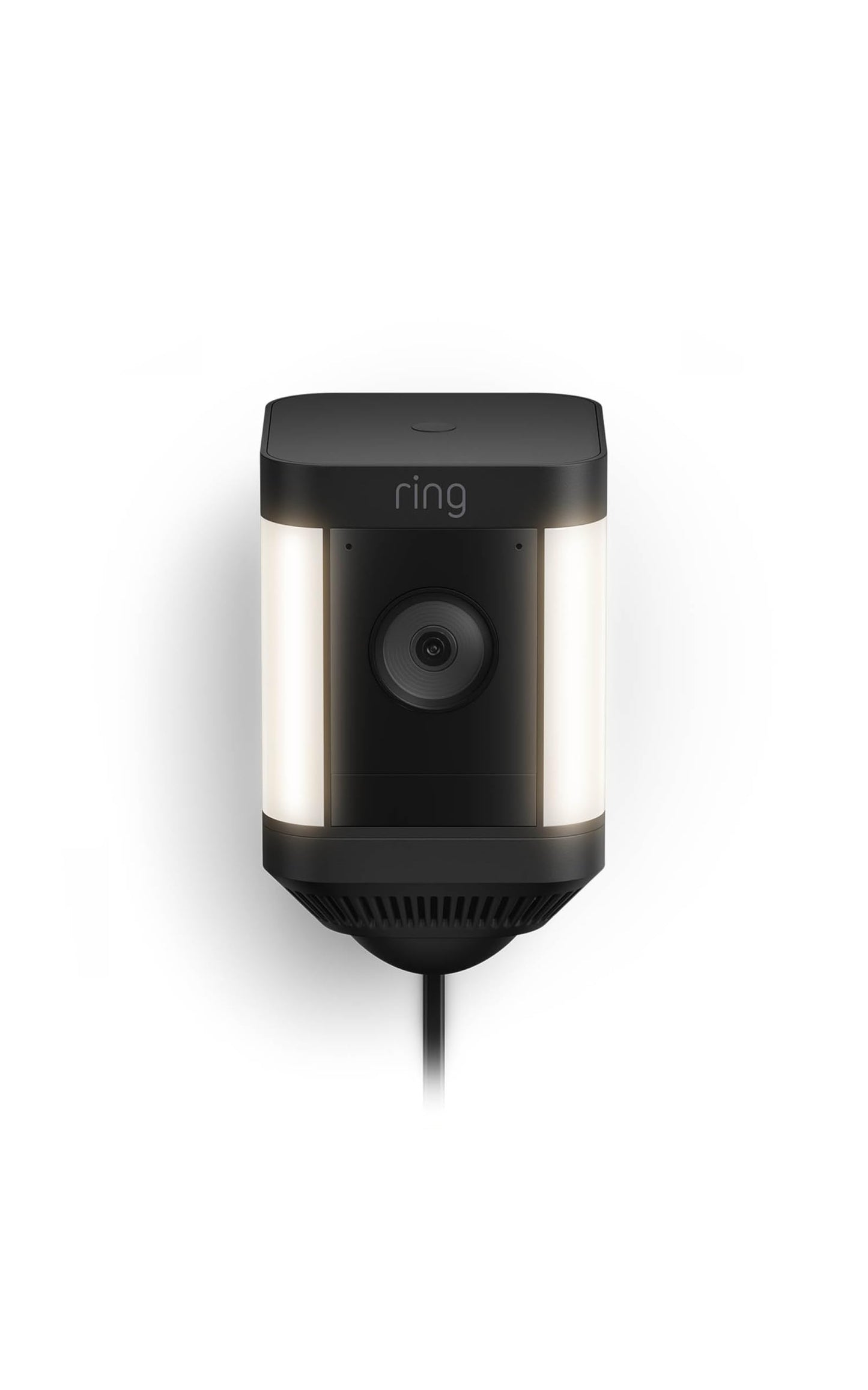 Ring Spotlight Cam Plus, Plug-in | Two-Way Talk, Colour Night Vision, and Security Siren - Black