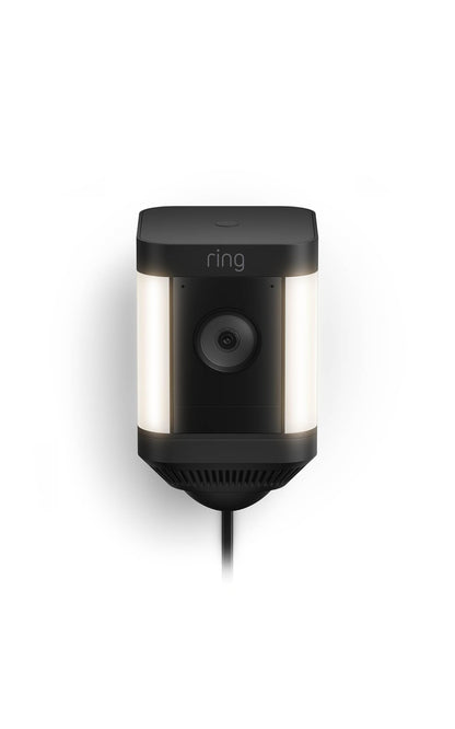 Ring Spotlight Cam Plus, Plug-in | Two-Way Talk, Colour Night Vision, and Security Siren - Black