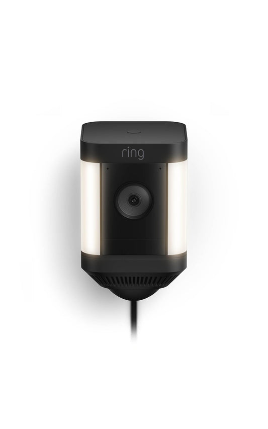 Ring Spotlight Cam Plus, Plug-in | Two-Way Talk, Colour Night Vision, and Security Siren - Black 🍁 All In One Marketplace Canada