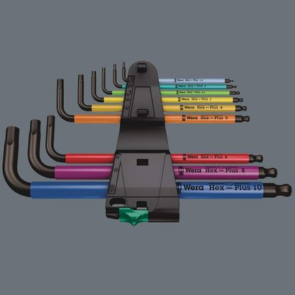 Wera 05073593001 950 Spkl/9 Sm N Multicolor L-Key Set, Metric, Blacklaser, 9 Pieces 🍁 All In One Marketplace Canada Wera