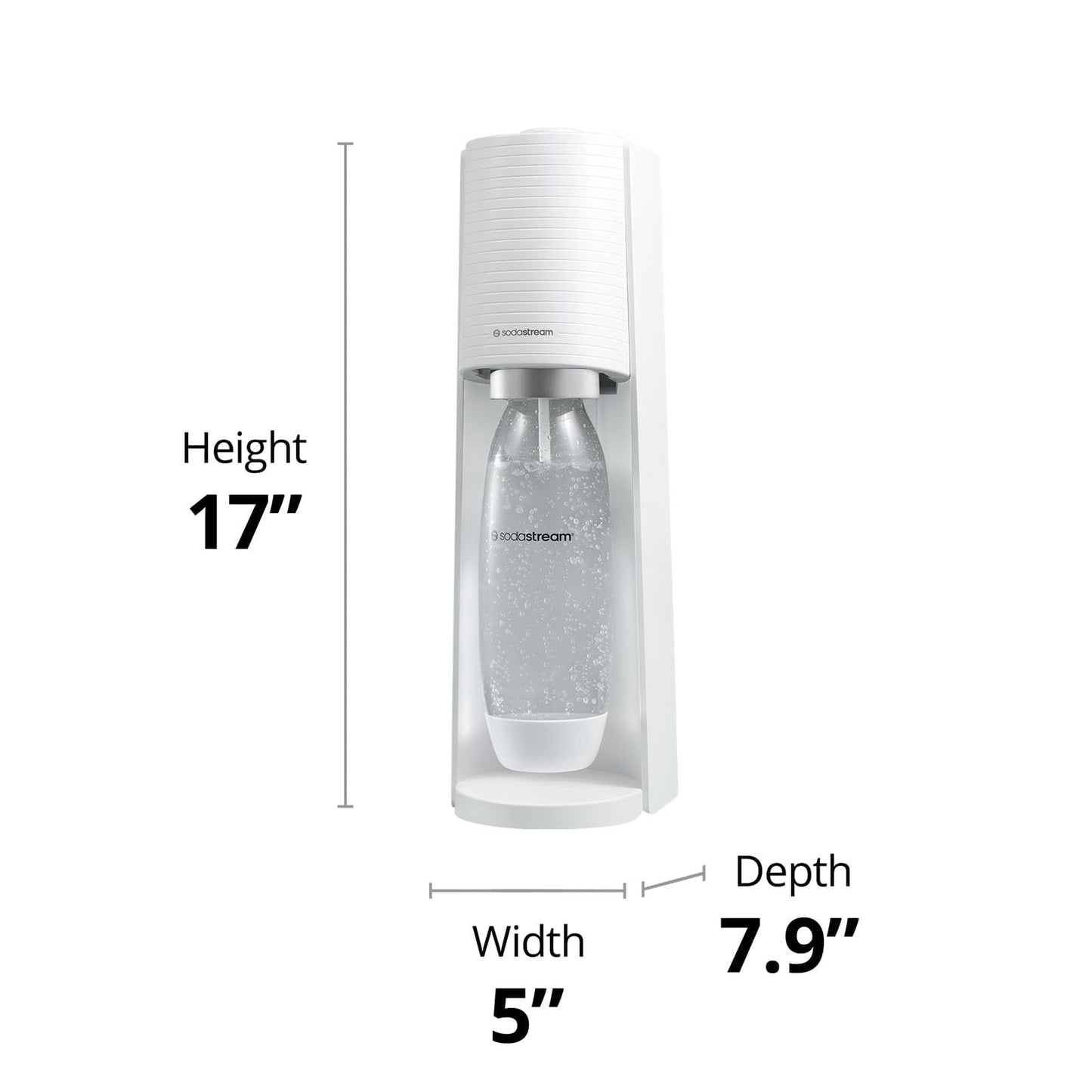 SodaStream Terra Sparkling Water Maker Bundle (White), with CO2, DWS Bottle, and Bubly Drops Flavors Sodastream