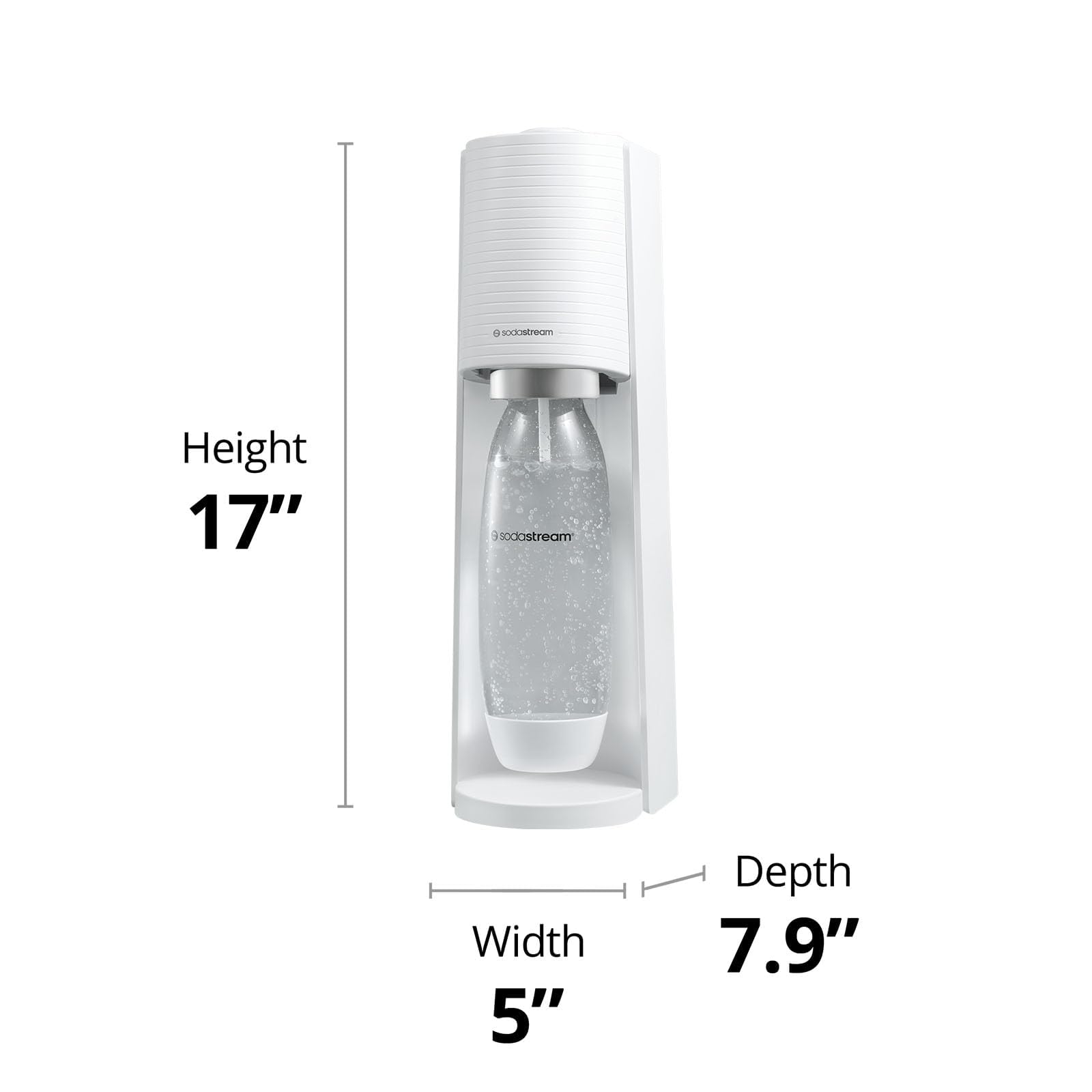 SodaStream Terra Sparkling Water Maker Bundle (White), with CO2, DWS Bottle, and Bubly Drops Flavors Sodastream