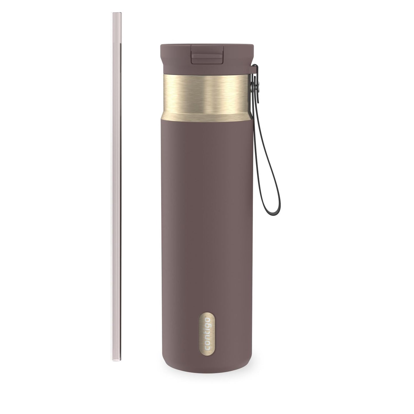Contigo SnapSeal 24 oz Water Bottle w/Carry Strap & Reusable Straw | Vacuum-Insulated Stainless Steel for Hot & Cold Drinks | Spill-Proof Lid | BPA & Lead-Free | Dishwasher Safe 🍁 All In One Marketplace Canada