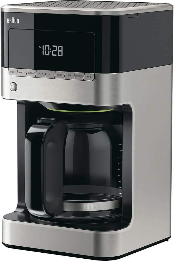 Braun BrewSense 12-Cup Drip Coffee Maker, Auto Shut-Off, Stainless Steel
