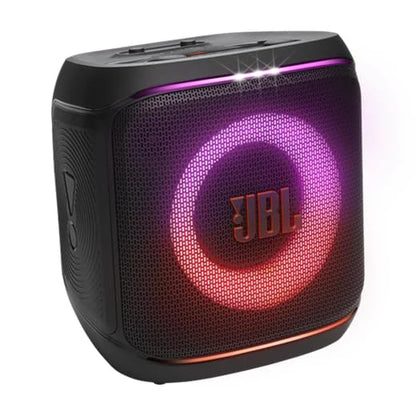 JBL PartyBox Encore 2 (with 2 Mics) - Portable Party Speaker with Two Digital Wireless Mics, 100W Powerful Sound, AI Sound Boost, Auracast-Enabled, Dynamic Light Show, and IPX4 Splash Proof - Black