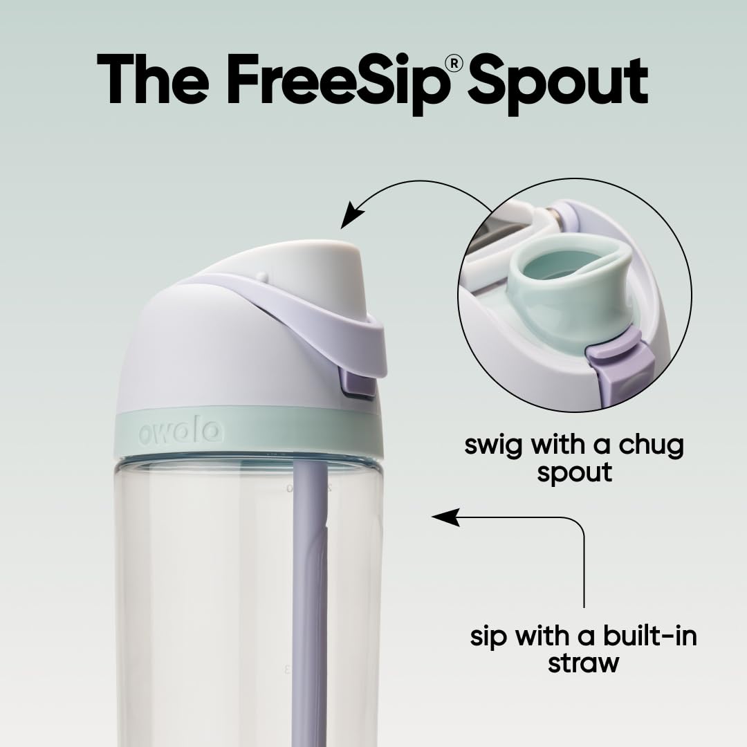 Owala FreeSip Tritan Insulated Stainless Steel Water Bottle with Straw, BPA-Free Sports Water Bottle, Great for Travel, 25 Oz, Open Air Owala