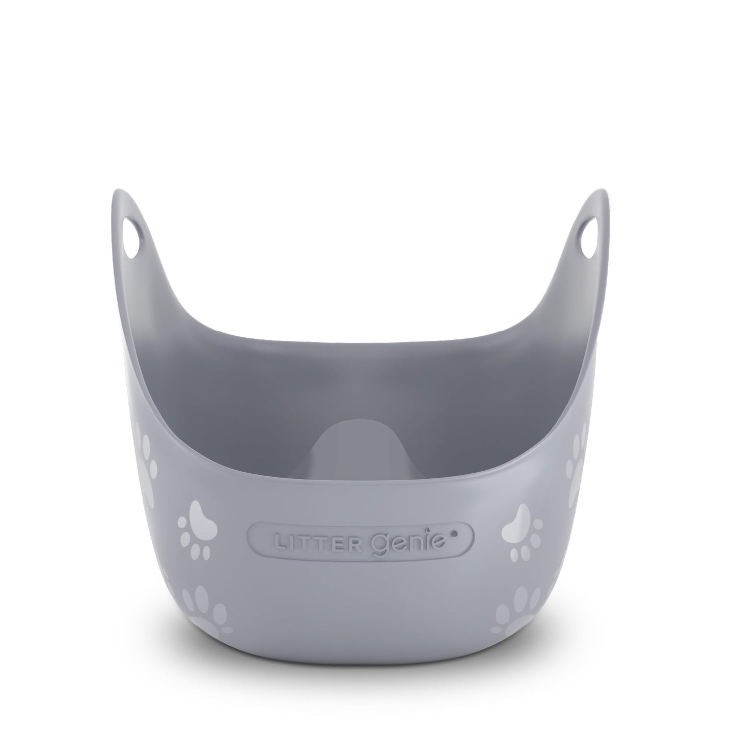 Litter Genie Cat Litter Box in Flexible Plastic with Handles, High Walls Litter Genie