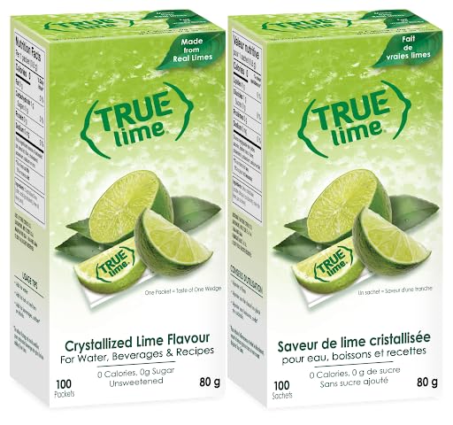 True Lime Water Enhancer - 100% Natural, Sugar-Free, Zero Calories - Single-Serve Packets, 100 Count (Pack of 2)