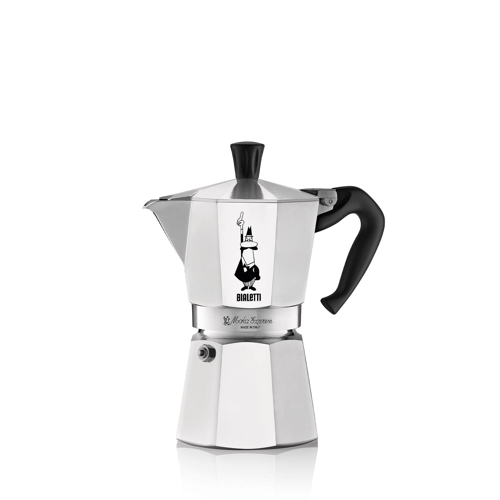 BIALETTI Moka Express 6-Cup Aluminum Stovetop Espresso Maker, Silver - Available at All In One Marketplace Canada