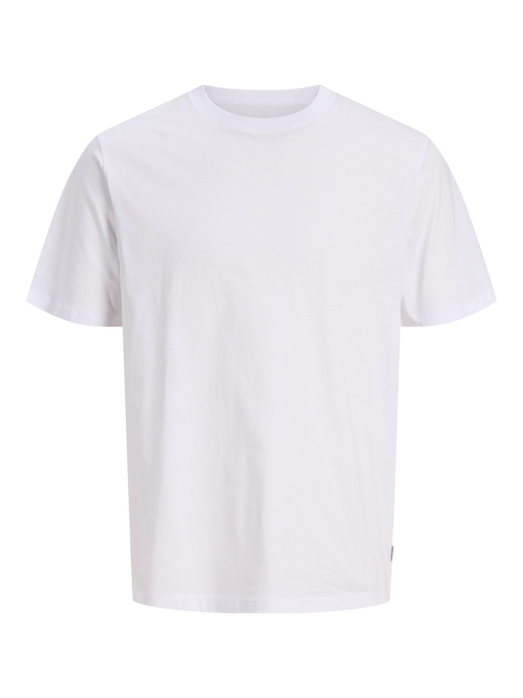 JACK & JONES Men's Regular Fit T-Shirt JJEORGANIC Basic TEE SS O-Neck NOOS White Large JACK & JONES