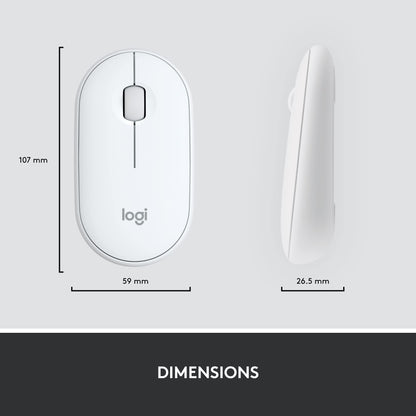 Logitech MK470 Slim Wireless Combo Compact Keyboard and Mouse - Off White