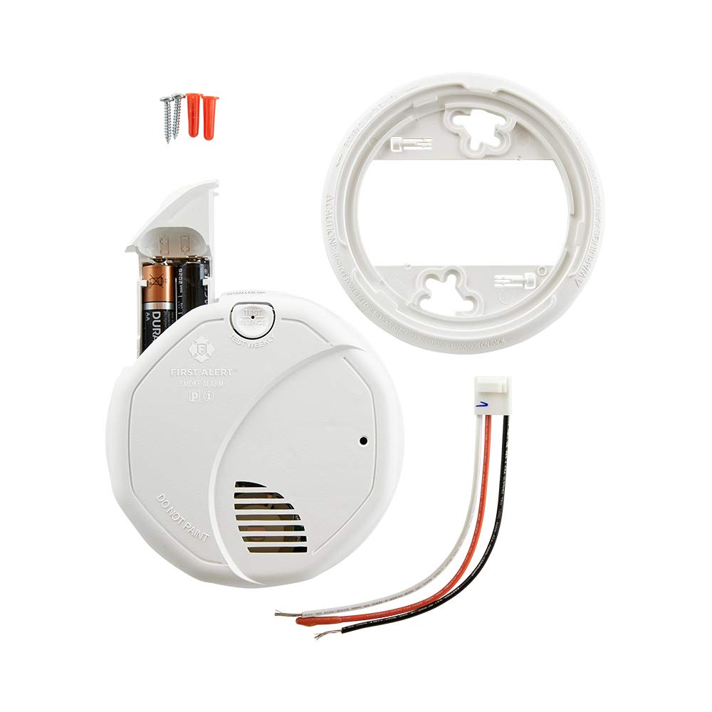 First Alert 3120BA Hardwire Dual Photoelectric and Ionization Sensor Smoke Alarm with Battery Backup