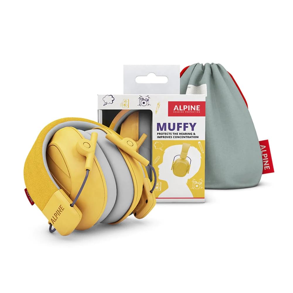 Alpine Muffy - Noise Cancelling Headphones for Kids - CE & ANSI Certified - Earmuffs for Autism - Kids Ear Protection for Sensory & Concentration Aid - Yellow 🍁 All In One Marketplace Canada