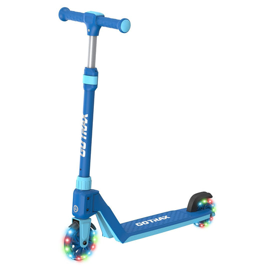Gotrax K03 Kick Scooter for Kids, 5" LED Lighted Wheels and Adjustable Handlebars, Lightweight Design and Anti-Slip Deck, Max Load 110 Lbs, Kids Scooter for Boys & Girls Ages 3+, Blue - Available at All In One Marketplace Canada