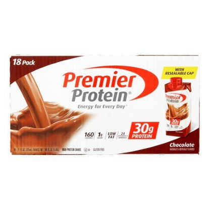 Premier Protein Chocolate Shake 30g Protein - 18 Pack (325 mL Each)
