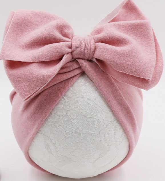 DRESHOW BQUBO 5 PCS Baby Cotton Hats Big Bow Knotted Headwrap Turban Baby Infant Beanie Baby Girl Soft Cute Toddler Cap for Winter 🍁 All In One Marketplace Canada