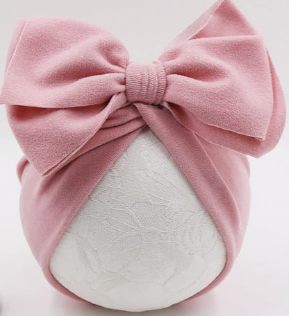 DRESHOW BQUBO 5 PCS Baby Cotton Hats Big Bow Knotted Headwrap Turban Baby Infant Beanie Baby Girl Soft Cute Toddler Cap for Winter 🍁 All In One Marketplace Canada