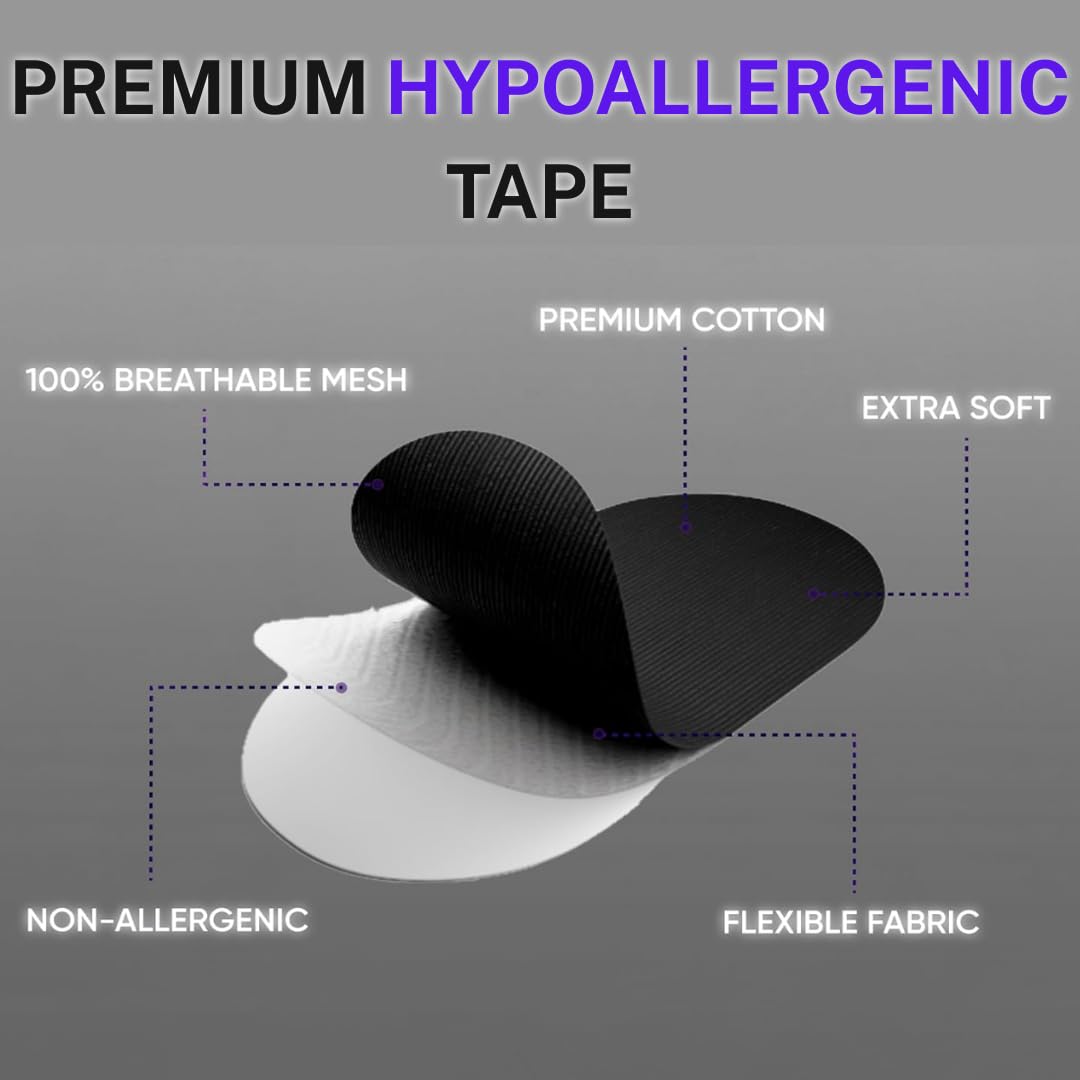 PRODIGY X Zen Tape (30 Pack) - Gentle Support Strips for Nasal Breathing, Pain Free Removal, Hypoallergenic, Latex Free & Friendly Adhesive Cotton Tape - Available at All In One Marketplace Canada