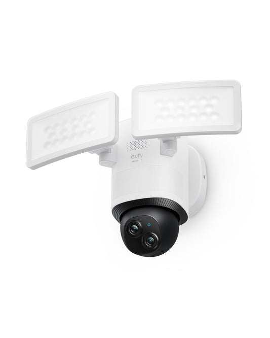 eufy Security Floodlight Camera E340 Wired, 360° Pan and Tilt, 24/7 Recording, Dual-Band Wi-Fi, 2,000 Lumens, Motion-Activated, Dual Camera, HomeBase 3 Compatible, Local Storage, No Monthly Fee - Available at All In One Marketplace Canada