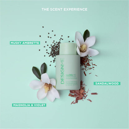 Design.Me GLOSS.ME Hydrating Shampoo | Hemp & Argan Oil Shampoo Adds Softness & Shine | Straight, Wavy, or Curly Hair Shampoo | Sulfate-Free & Color-Safe Moisturizing Shampoo for Dry Hair, 10 Fl Oz - Available at All In One Marketplace Canada