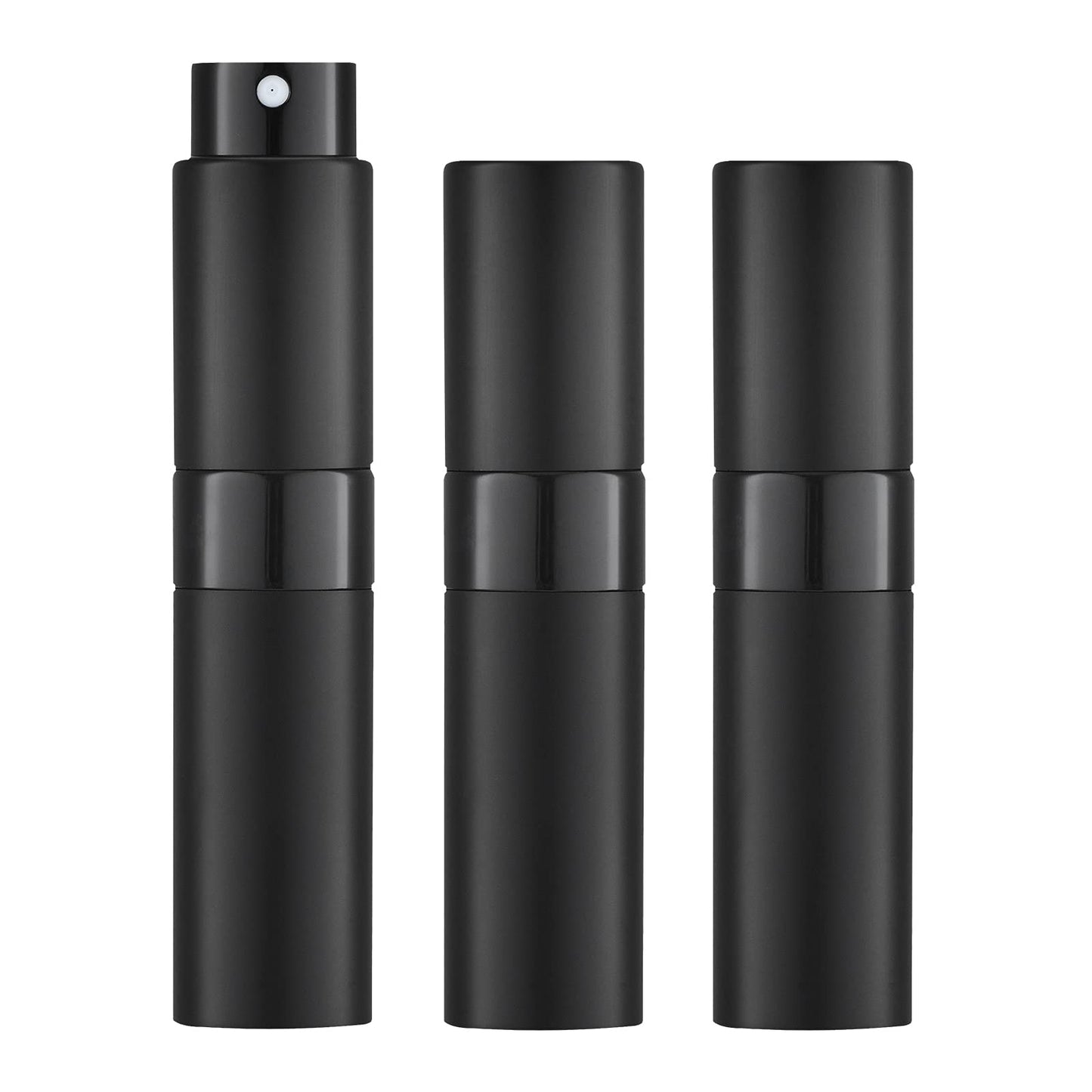 Lisapack Perfume Travel Spray Bottles - 8ml Mini Cologne Refillable Atomizer Decanter for Men - Small Size Travel Essentials Perfume Refill Decant Dispenser for Women Purse Pocket 3PCS Black - Available at All In One Marketplace Canada