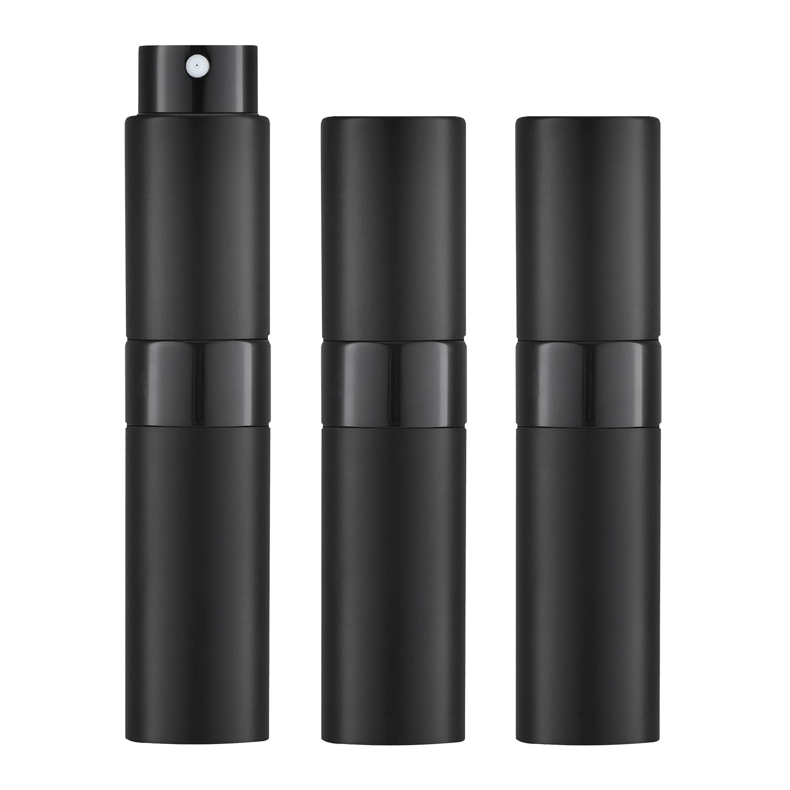 Lisapack Perfume Travel Spray Bottles - 8ml Mini Cologne Refillable Atomizer Decanter for Men - Small Size Travel Essentials Perfume Refill Decant Dispenser for Women Purse Pocket 3PCS Black - Available at All In One Marketplace Canada