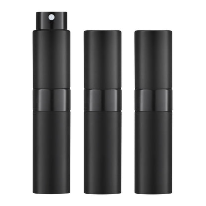 Lisapack Perfume Travel Spray Bottles - 8ml Mini Cologne Refillable Atomizer Decanter for Men - Small Size Travel Essentials Perfume Refill Decant Dispenser for Women Purse Pocket 3PCS Black - Available at All In One Marketplace Canada