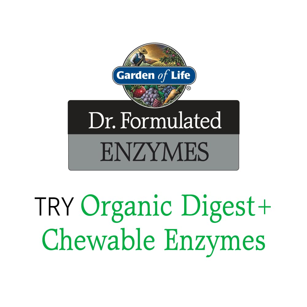 Garden of Life Dr. Formulated Enzymes Organic Digest + Chewables, 90 Count, Tropical Fruit