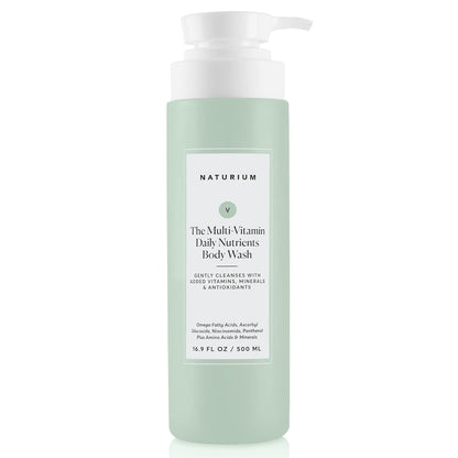 Naturium The Multi-Vitamin Daily Nutrients Body Wash | Multi-Use Cleanser for All Skin Types, Moisturizing Shower Gel | 16.9 OZ / 500 ml