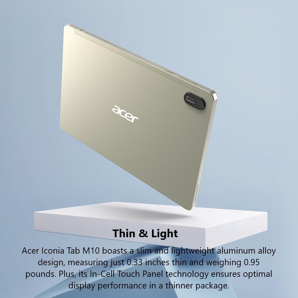 Acer Iconia 10.1" FHD 1920x1200 IPS Tablet, MT8183 Processor, 4GB RAM, 128GB eMMC, MicroSD Slot, 5M/8M Cameras, BT 5.0, Android 12 (1 yr Manufacturer Warranty)