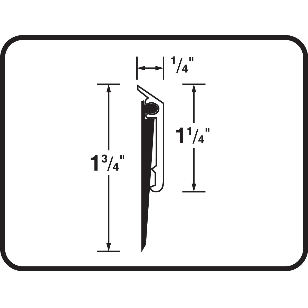 M-D Building Products 68247 1-1/4-Inch EPDM 36-Inch DB006 Commercial Grade Door Sweep, Mill - Model Name