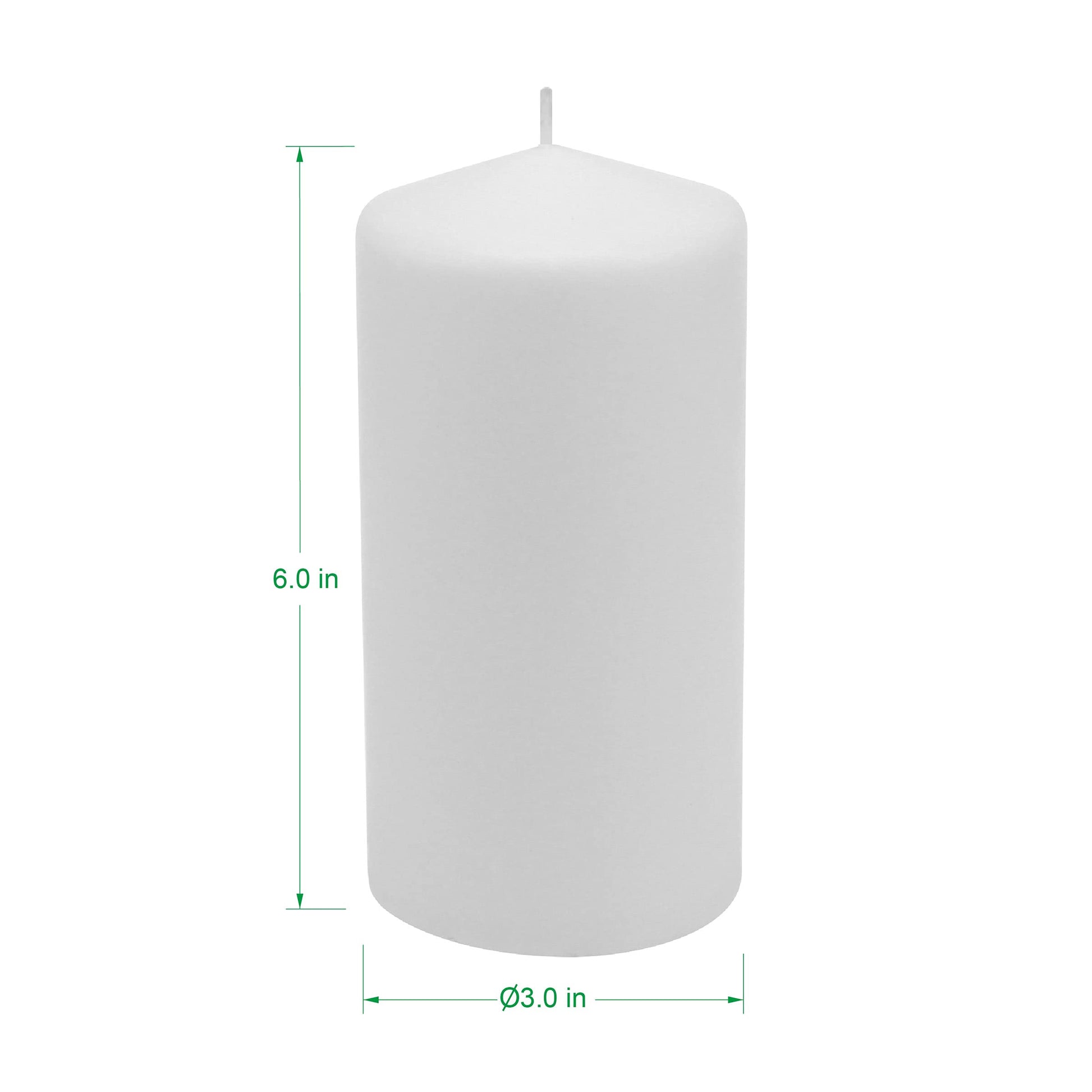 Stonebriar Unscented White Tall Pillar Candles, 65 Hour Burning Candle Pillars, Perfect for Decor, Weddings, Emergencies 3" X 6", 6 Count Stonebriar