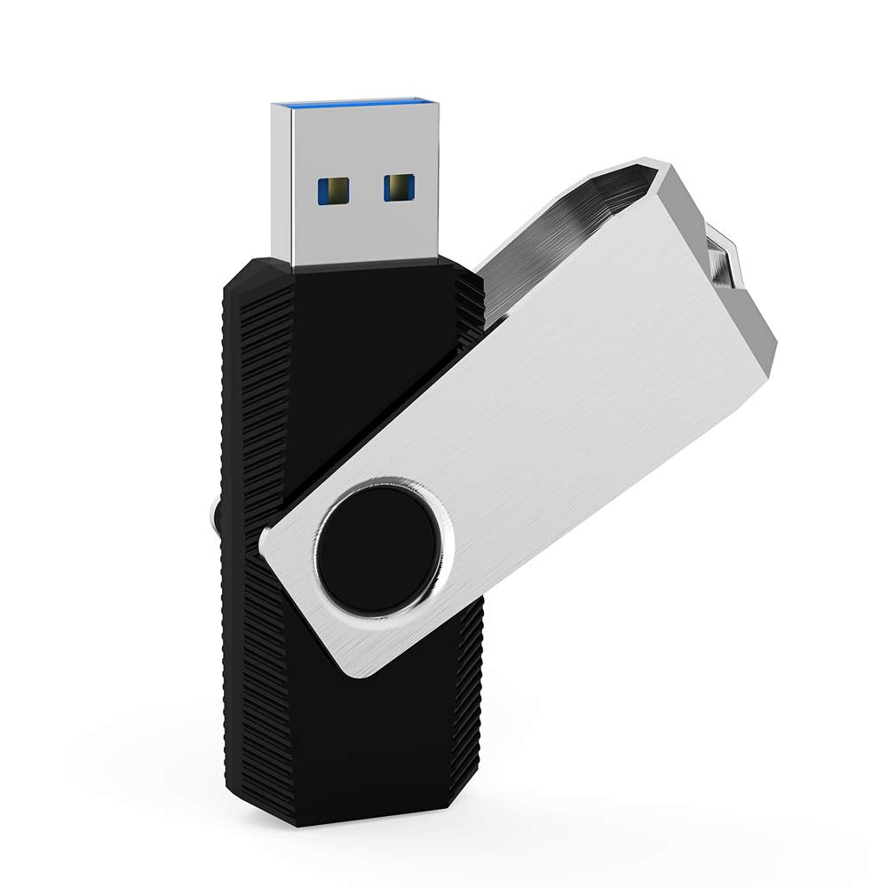 64 GB Flash Drive, Aiibe USB Flash Drive Thumb Drive 64GB Memory Stick Zip Drive Fold Storage Jump Drive 64G USB 2.0 Black