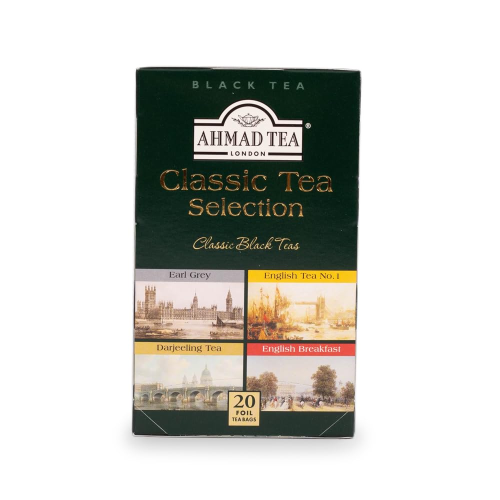 Ahmad Tea Variety Gift Box, 60 Foil Enveloped Teabags, Twelve Teas, 1 Count Ahmad Tea
