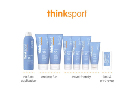 Thinksport SPF 50 All Sheer Mineral Sunscreen Spray – Air Powered, Waterproof Sport Sunscreen Spray – Safe, Natural Zinc Oxide Sun Protection, 6 Fl oz - Available at All In One Marketplace Canada