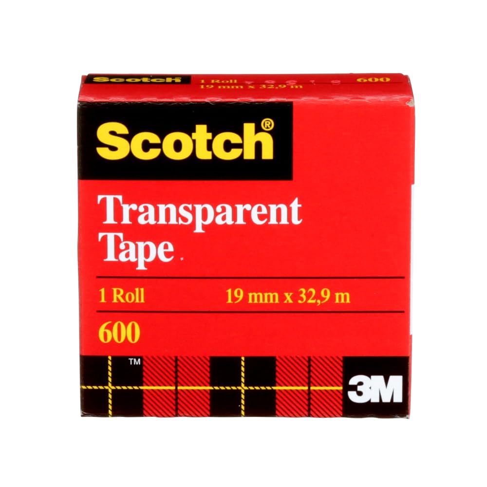 Scotch Tape Transparent Tape, 19mm Wide X 32.9M, 6 Rolls Scotch