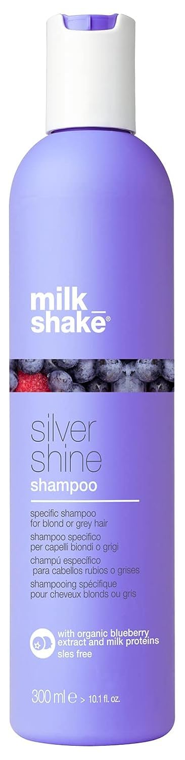 milk_shake Silver Shine Purple Shampoo for Blonde Hair - Blonde Toner for Brassy Hair 100% SLES-Free | 10.1 Fl Oz (300 ml) - Available at All In One Marketplace Canada
