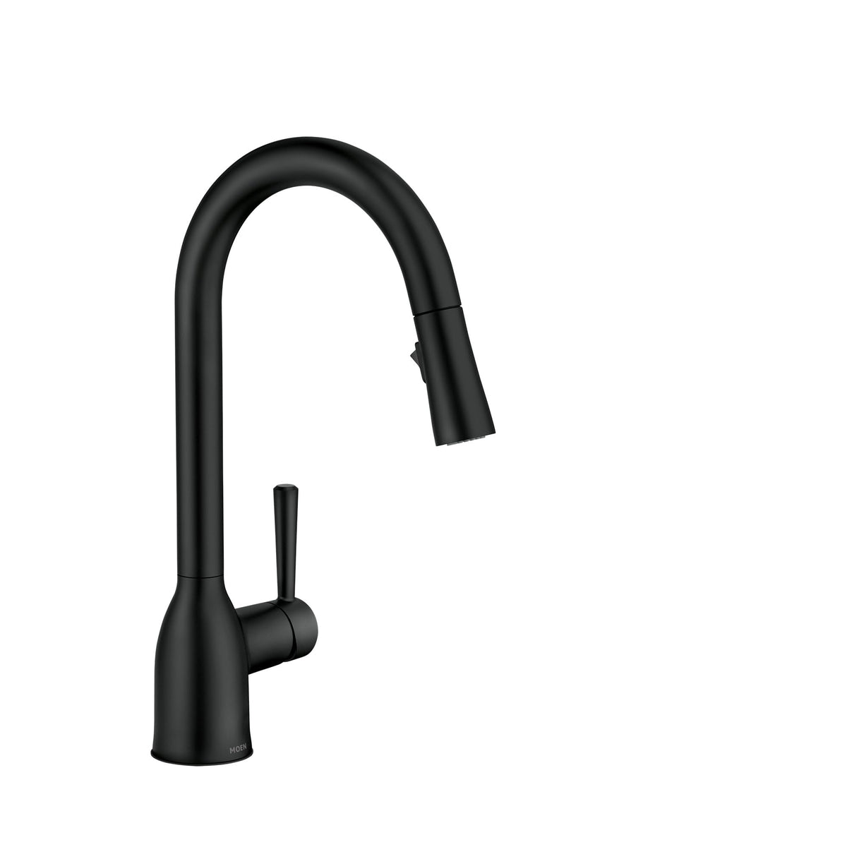 Moen 87233BL Adler One-Handle High Arc Pulldown Kitchen Faucet with Power Clean, Matte Black