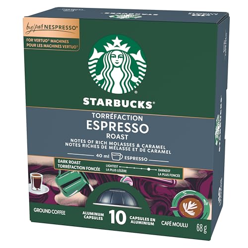 Starbucks Espresso Roast Nespresso Vertuo Capsules, 4 Boxes (272g)