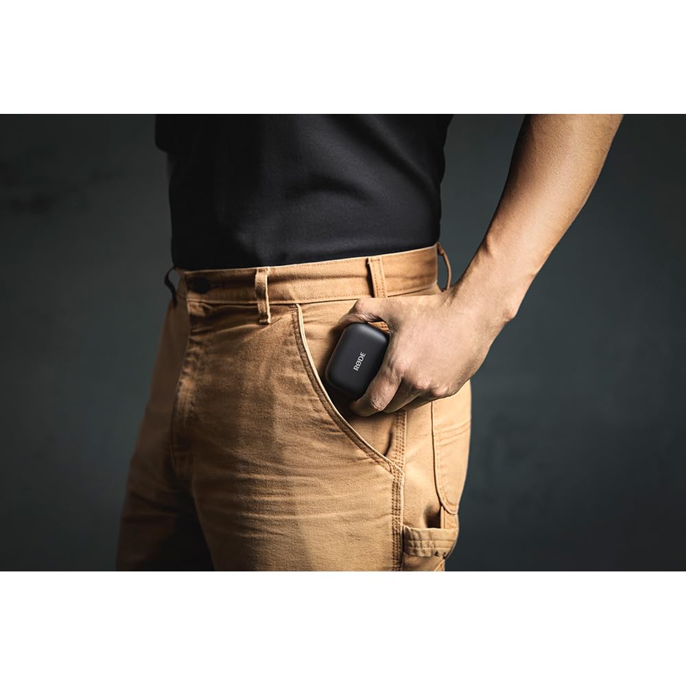 RØDE Wireless Micro - Compact Wireless Microphone, Two Mics with Charge Case for Smartphone Content Creation - USB-C, Black