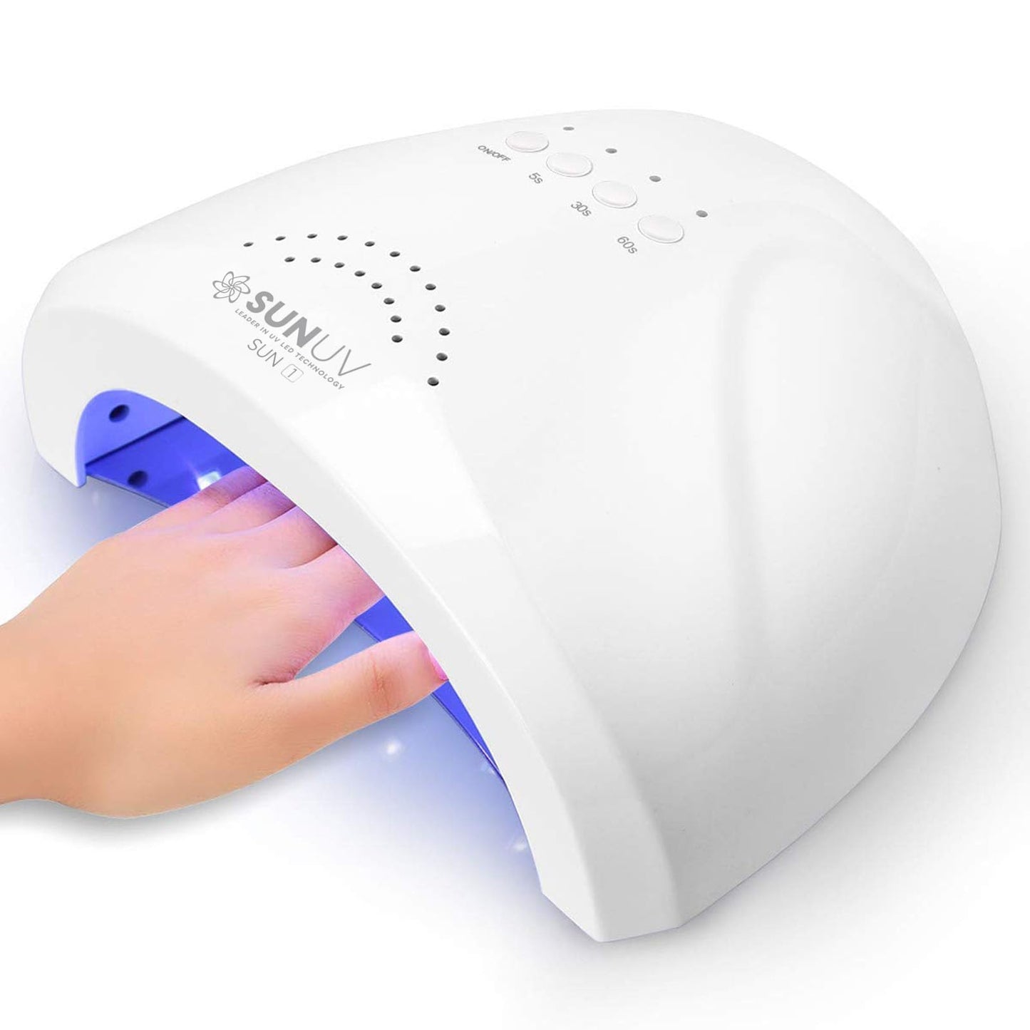 UV LED Nail Lamp, SUNUV Gel Nail Light for Nail Polish UV Dryer with 3 Timers SUNone - Available at All In One Marketplace Canada