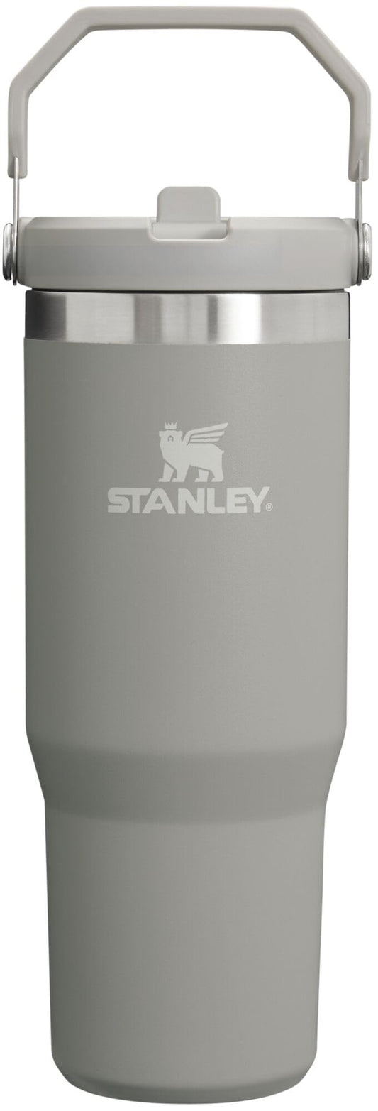 STANLEY IceFlow Flip Straw Tumbler with Handle 30 oz | Twist On Lid and Flip Up Straw | Leak Resistant Water Bottle | Insulated Stainless Steel | BPA-Free | Ash