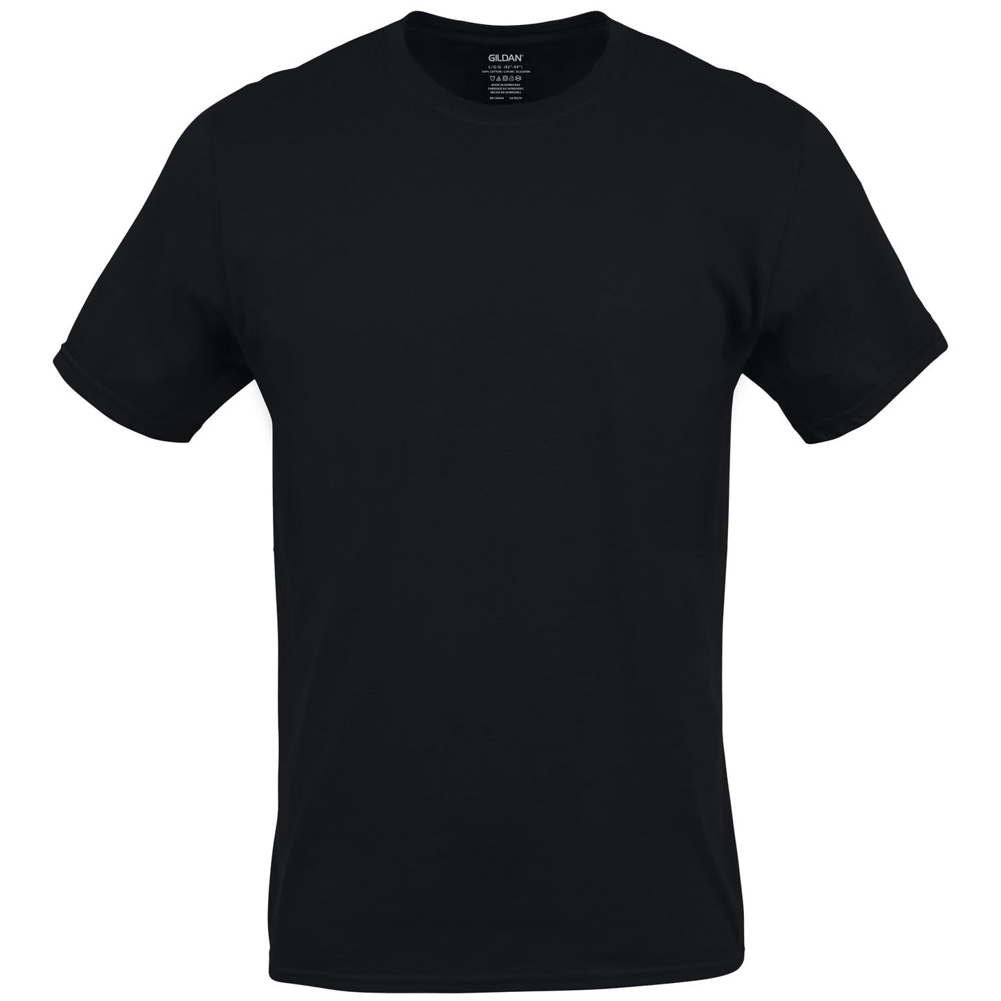 GILDAN Men's Crew T-Shirts, Multipack, Style G1100, Black (6-Pack), Small