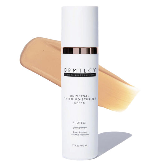 DRMTLGY Anti-Aging Tinted Moisturizer SPF 46 – Sheer Face Sunscreen & Lightweight Makeup with Broad Spectrum UV Protection – Hydrating Skin Care & Face Moisturizer – FSA HSA Eligible (1.7 oz) - Available at All In One Marketplace Canada