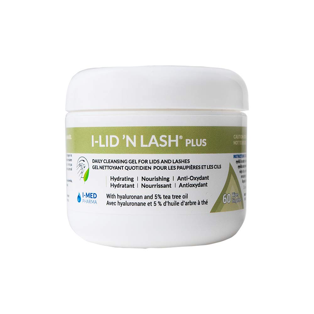 I-Med Pharma I-Lid 'N Lash | Daily Cleansing Gel for Lids and Lashes (60 Wipes) (I-Lid 'N Lash Plus) - Available at All In One Marketplace Canada