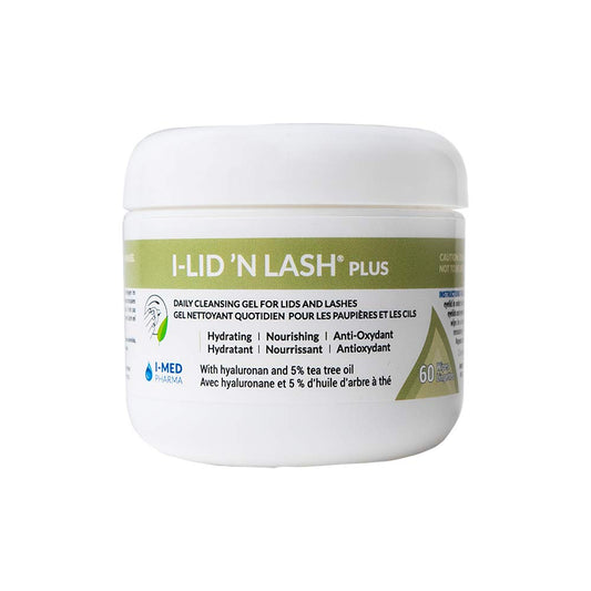 I-Med Pharma I-Lid 'N Lash | Daily Cleansing Gel for Lids and Lashes (60 Wipes) (I-Lid 'N Lash Plus) - Available at All In One Marketplace Canada