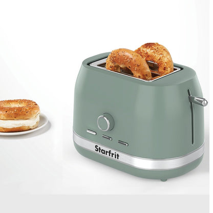 Starfrit 2-Slice Toaster – 7 Adjustable Browning Levels – Removable Tray – 850W - Sage - Available at All In One Marketplace Canada