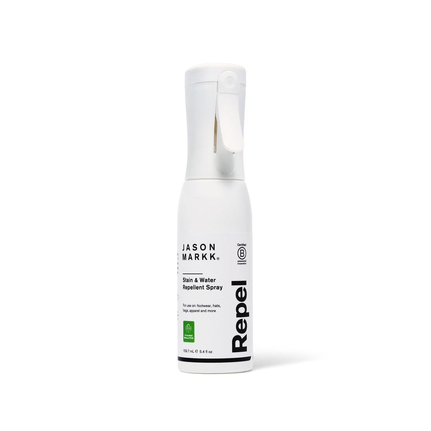 Jason Markk Shoe Protector Repel Spray, Water & Stain Repellent for Shoe and Sneaker Care, Non-Aerosol Footwear Protector Spray, Safe for Leather, Suede, Nubuck, Cotton, Knits, 5.4oz