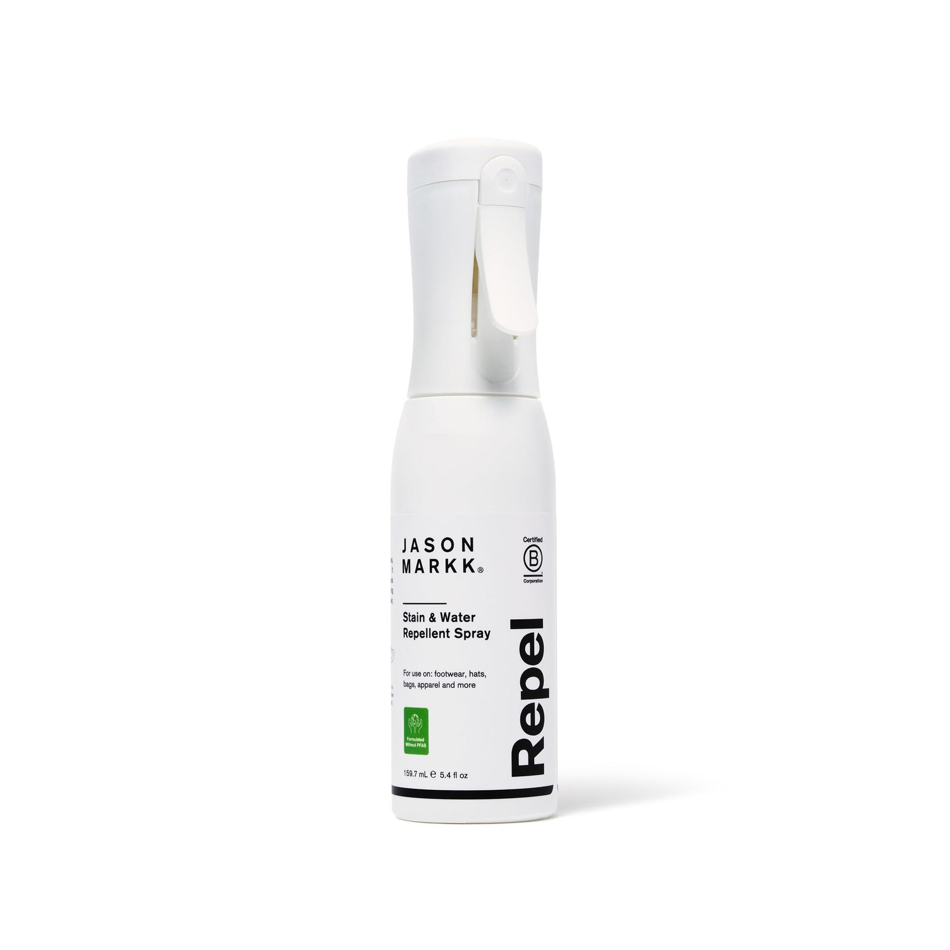 Jason Markk Shoe Protector Repel Spray, Water & Stain Repellent for Shoe and Sneaker Care, Non-Aerosol Footwear Protector Spray, Safe for Leather, Suede, Nubuck, Cotton, Knits, 5.4oz